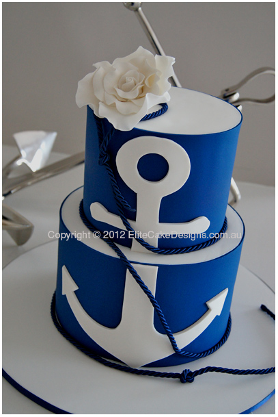  Sailing theme wedding cake